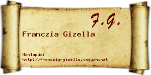 Franczia Gizella névjegykártya