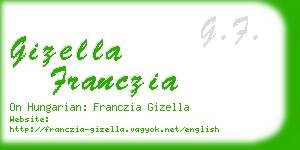 gizella franczia business card